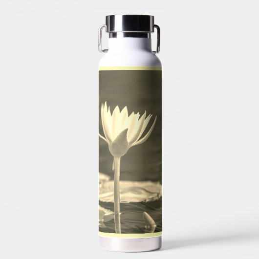 Beautiful sepia water lily ウォーターボトル (正面)