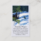 Beautiful Serenity Prayer Card Purple Blue Green 名刺 (正面)