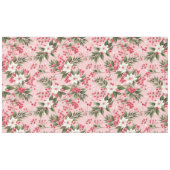 Beautiful Shabby Chic Pink Christmas Floral Berry テーブルクロス (正面(横))