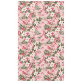 Beautiful Shabby Chic Pink Christmas Floral Berry テーブルクロス (正面)