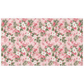Beautiful Shabby Chic Pink Christmas Floral Berry テーブルクロス (正面(横))