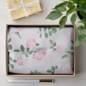 Beautiful Shabby Chic Pink Roses Tissue Paper 薄葉紙 (ギフト)