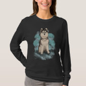Beautiful Siberian Husky Tシャツ (正面)