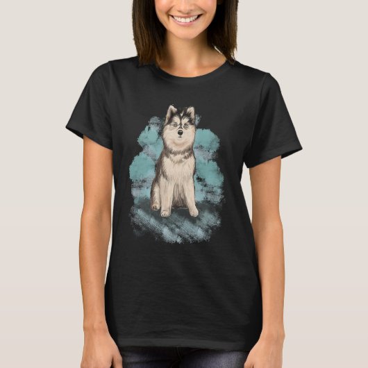 Beautiful Siberian Husky Tシャツ (正面)
