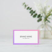 Beautiful Simple Pink Purple Gradient Square Frame 名刺 (スタンド正面)
