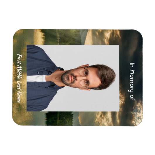 Beautiful Sky Sun Scripture Memorial Keepsake  マグネット (横)