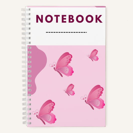 Beautiful small butterfly pattern design ノートブック (正面)