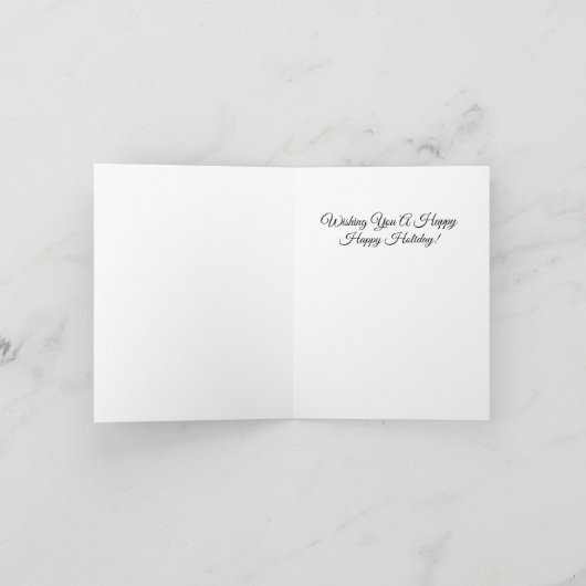 Beautiful Snow Globe Holiday Card カード (内部)