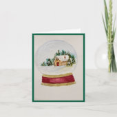 Beautiful Snow Globe Holiday Card カード (正面)
