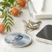 Beautiful Snow Wolf キーホルダー (側面)