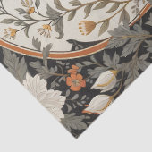 Beautiful Snowy Owl William Morris Inspired 薄葉紙 (詳細)