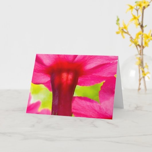 Beautiful, Soft, Pink Floral Nature カード (黄色い花)