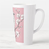 Beautiful songbird illustration カフェラテマグ (右)