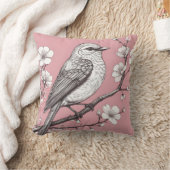 Beautiful songbird illustration クッション (ブランケット)
