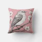 Beautiful songbird illustration クッション (裏面)