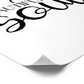 Beautiful Soul - Boho Minimalist Motivational  ポスター (角)