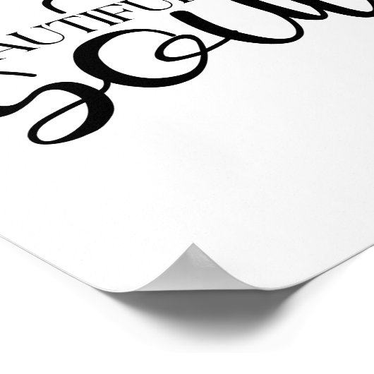 Beautiful Soul - Boho Minimalist Motivational  ポスター (角)