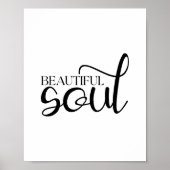 Beautiful Soul - Boho Minimalist Motivational  ポスター (正面)