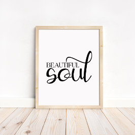 Beautiful Soul - Boho Minimalist Motivational  ポスター