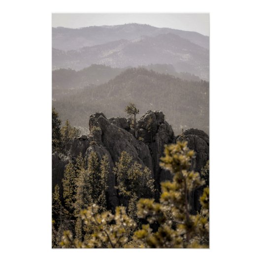 Beautiful South Dakota Mountains Landscape ポスター (正面)