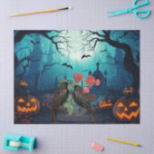 Beautiful Spooky Haunted Raven Halloween Decoupage 薄葉紙 (クラフト)