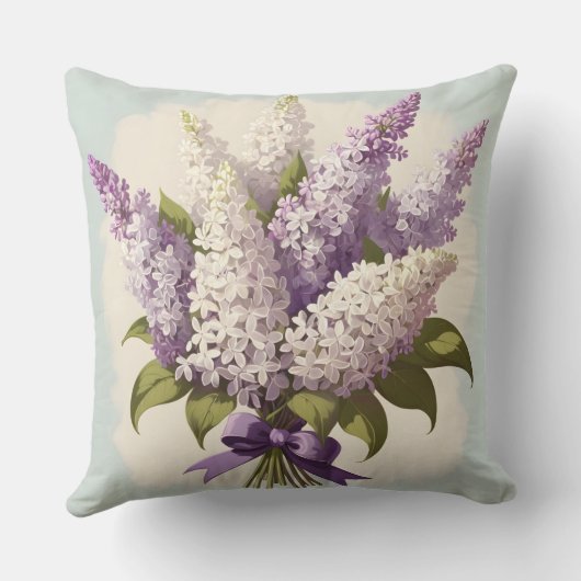 Beautiful spring lilacs クッション (裏面)