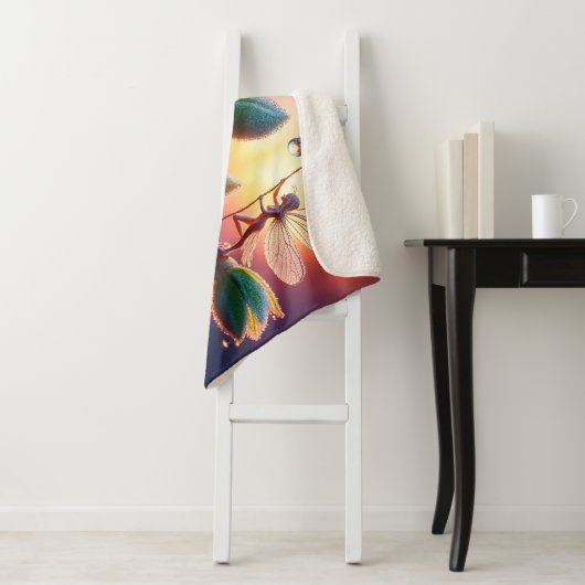 Beautiful spring nature with miniature pixie art シェルパブランケット (インサイチュ)