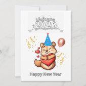 Beautiful Squirrel Sweet Dreams – Happy New Year 2 カード (正面)