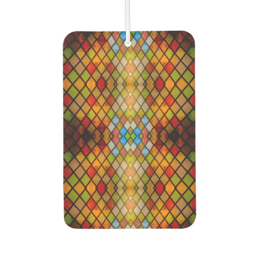 Beautiful Stained Glass Pattern Air Freshener カーエアーフレッシュナー (正面)