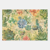 Beautiful Succulent Varieties ラッピングペーパーシート (正面2)
