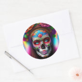 Beautiful Sugar Skull ラウンドシール (封筒)