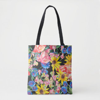 Beautiful Summer flowers with roses. Floral seamle トートバッグ