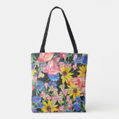 Beautiful Summer flowers with roses. Floral seamle トートバッグ (裏面)