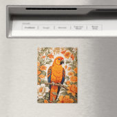 Beautiful Sun Conure William Morris Inspired マグネット (インサイチュ (食洗機))