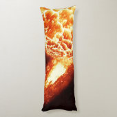 beautiful sun flowers field with cloudy blue sky a ボディピロー (裏面 (縦))