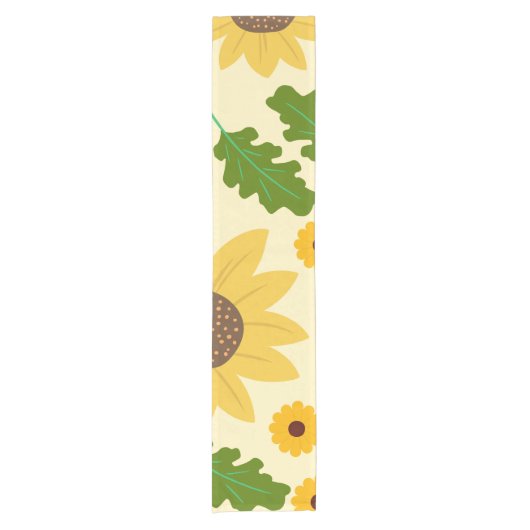 Beautiful Sunflower Design  ショートテーブルランナー (正面)