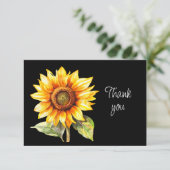 Beautiful Sunflower Garden Flower Thank You Card サンキューカード (スタンド正面)