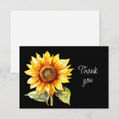 Beautiful Sunflower Garden Flower Thank You Card サンキューカード (正面/裏面)
