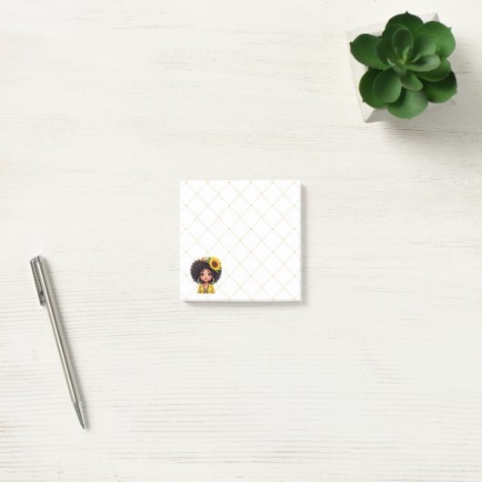 Beautiful Sunflower Girl Post-it Notes ポストイット (オフィス)