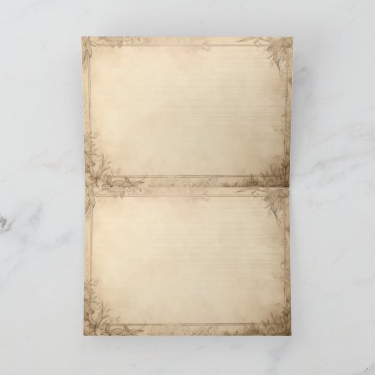 Beautiful sunflowers folded greeting card カード (内部)