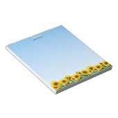 Beautiful Sunflowers on Sky Blue シンプルNotepad ノートパッド (アングル)