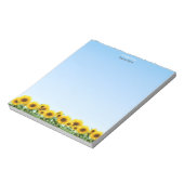 Beautiful Sunflowers on Sky Blue シンプルNotepad ノートパッド (回転)