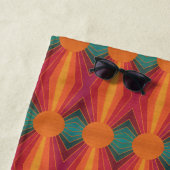 Beautiful Sunny Sun Rays Southwestern Folk Art ビーチタオル (インサイチュ)