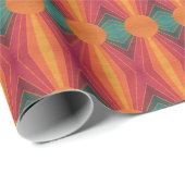 Beautiful Sunny Sun Rays Southwestern Folk Art ラッピングペーパー (ロールコーナー)