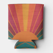 Beautiful Sunny Sun Rays Southwestern Folk Art 缶クーラー (正面)