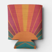 Beautiful Sunny Sun Rays Southwestern Folk Art 缶クーラー (裏面)