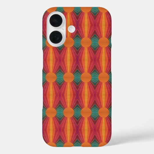 Beautiful Sunny Sun Rays Southwestern Folk Art Case-Mate iPhoneケース (裏面)