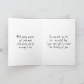 Beautiful Sunrise and Coffee | Thinking of You カード (内部)