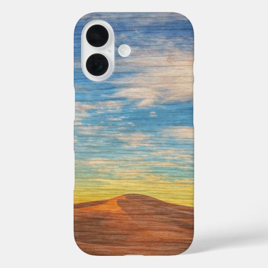 Beautiful Sunrise Over Sand Dunes On Wood Case-Mate iPhoneケース (裏面)