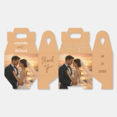 Beautiful Sunset Beach Romantic Wedding Vows フェイバーボックス (見開き)